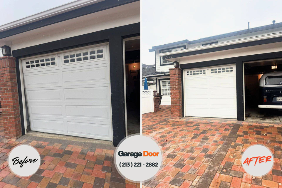 Before and after: Garage Door Installation & Replacement White Bear Lake, MN